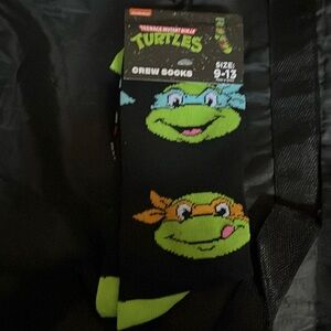 Teenage Mutant Ninja Turtles Black Crew Socks